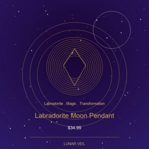 Labradorite Moon Pendant